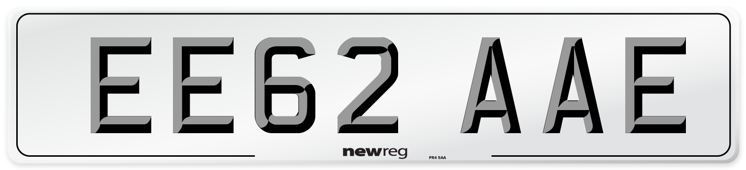 EE62 AAE Number Plate from New Reg